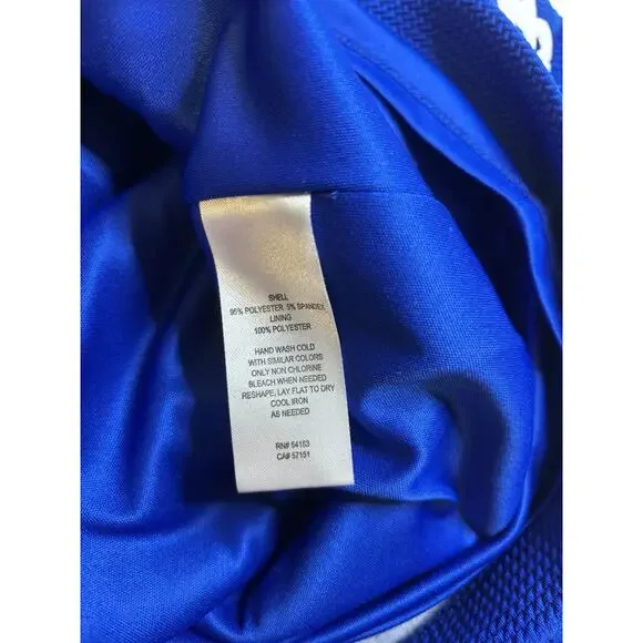 Jessica Howard 18 Navy White Applique High Neck Sleeveless Shift Dress Preppy - Picture 9 of 12